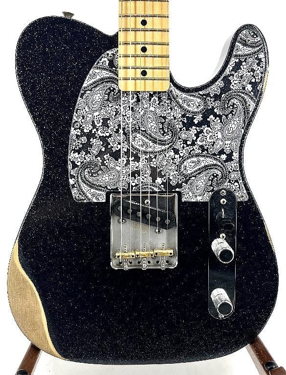 Fender Brad Paisley Road Worn Esquire Black Sparkle W/ Bag | Reverb