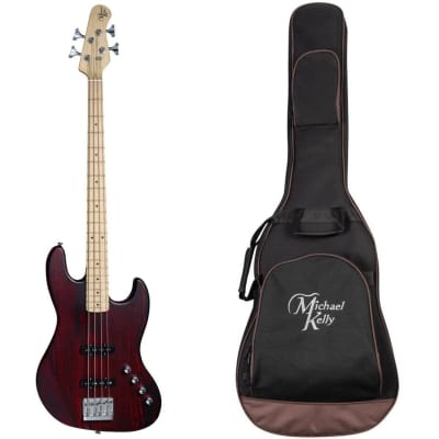 Michael Kelly Element 4 Bass Guitar - Trans Red image 1