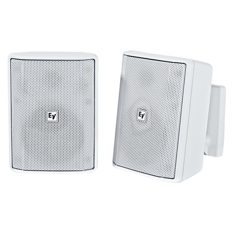 Electro Voice EVID-S4.2 Pair 2-way 4-in Surface Mount Speaker - White image 1