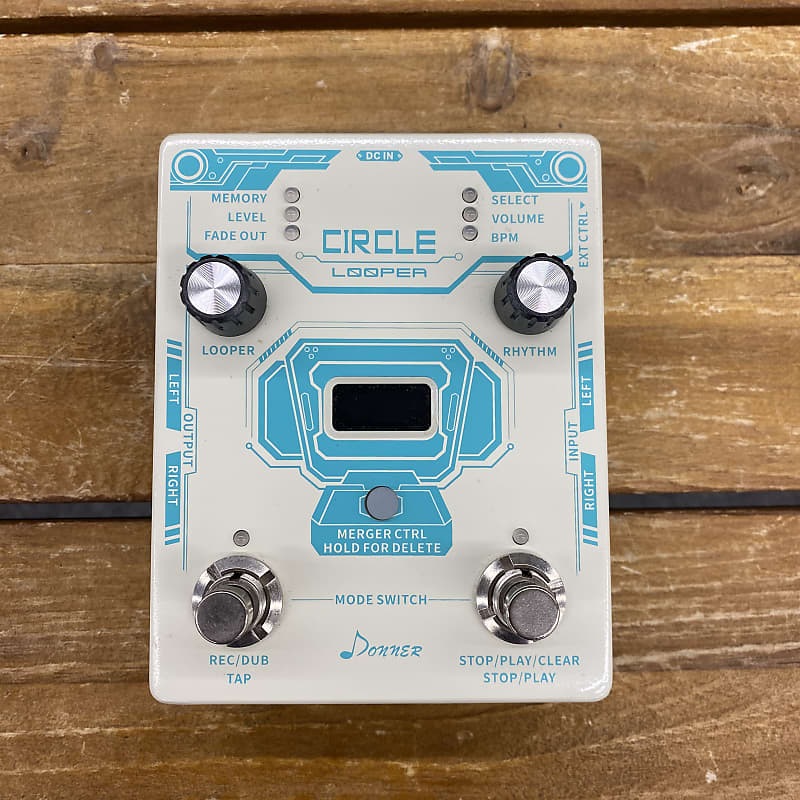 Donner Circle Looper Guitar Pedal with Drum Machine Time Reverb