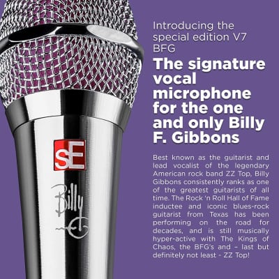 sE Electronics V7 BG  V7 Billy F. Gibbons Signature Dynamic Microphone with Internal Windscreen image 3