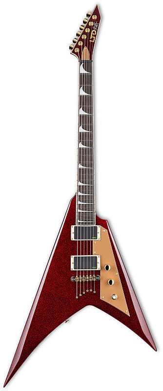 ESP / LTD Kirk Hammett KH-V Red Sparkle 2023 - Red Sparkle w/Hard Shell Case image 1