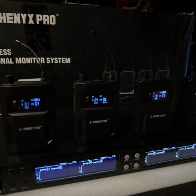Phenyx Pro PTM-33 UHF Quad Channel Mono Wireless in Ear Monitor System image 3