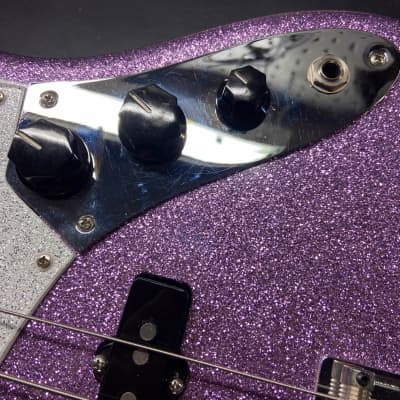 2017 Fender Limited Edition Adam Clayton Jazz Bass Purple Sparkle image 16