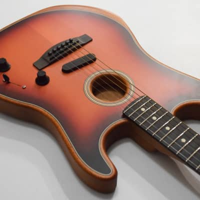 Fender American Acoustasonic Stratocaster Acoustic-electric Guitar (DEMO) - 3-Color Sunburst image 4
