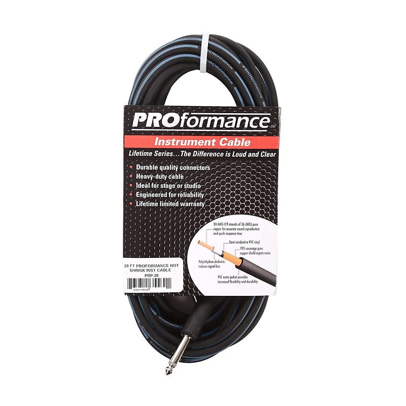 Mint PROformance PRP-20 - Instrumental Cable - Straight / Straight - 20FT image 1