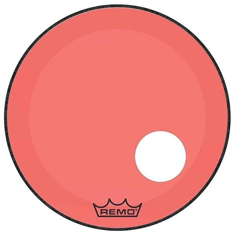 Remo Colortone Powerstroke 3 Clear P3-1322-CT-RDOH 22" Red Bass Drum Head image 1