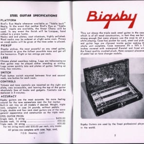 Bigsby Catalog 1963 image 2
