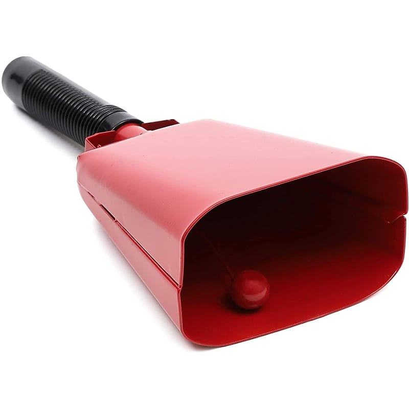 Cowbells with Handles, Red Noise Makers Set (9.5 Inches, 2-Pack