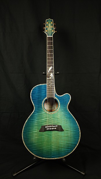 Takamine LTD-2016 Limited Edition Decoy FXC Cutaway Acoustic/Electric Guitar Green Blue Burst 2016 image 1