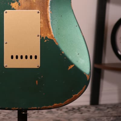 Fender Custom Shop Stratocaster Heavy Relic '59 - Rosewood Fingerboard, Aged Sherwood Metallic Green image 11