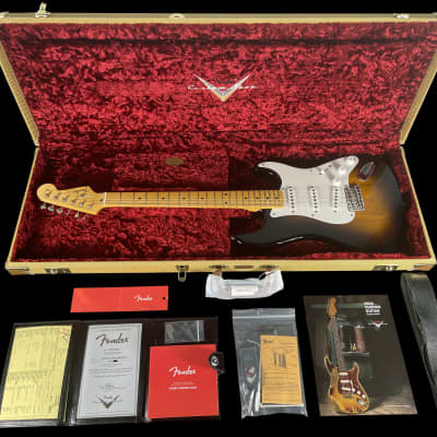 2022 Fender Stratocaster 1955 Custom Shop '55 Reissue Strat NOS ~ Wide Fade 2-Tone Sunburst image 12