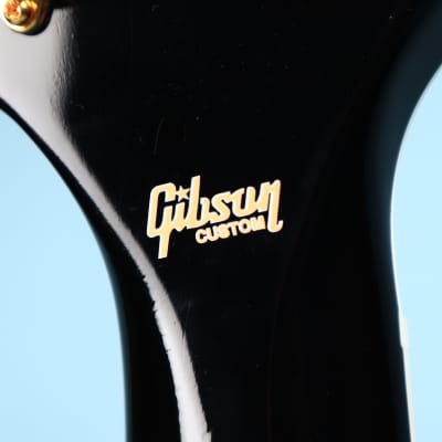 2021 Gibson Les Paul Custom Black Electric Guitar Gold Hardware Custom Shop image 5
