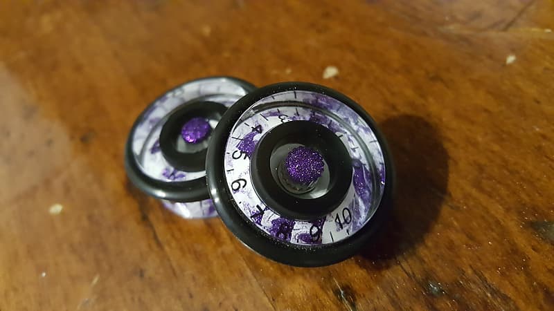 JAT CUSTOM GUITAR PARTS 2 Speed Grip Speed Knobs... Purple Flake