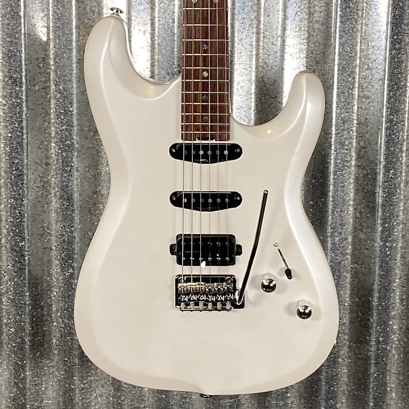 Musi Capricorn Fusion HSS Superstrat Pearl White Guitar #0134 Used image 1