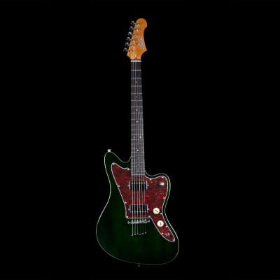 JET JJ-350 GR Offset Electric Guitar - Transparent Green for sale