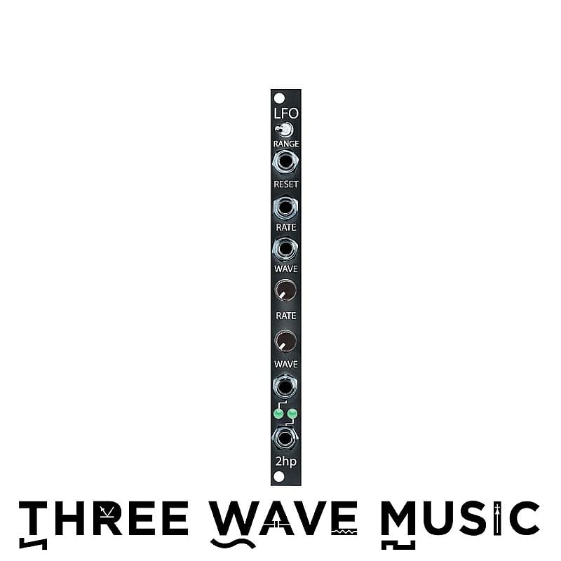 2hp LFO V2 - Voltage Controlled Low Frequency Oscillator Black Panel [Three Wave Music] image 1
