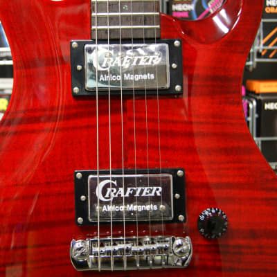 Crafter Convoy CT electric guitar in transparent red - Made in Korea image 11