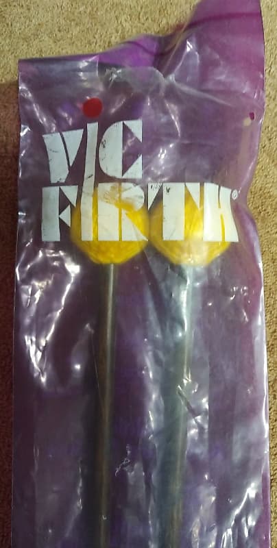 Vic Firth American Custom M3 Yarn Wound Keyboard Mallets 1990's yellow image 1
