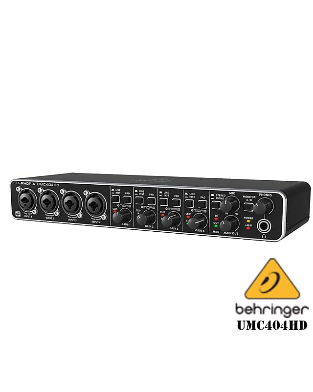 Behringer UMC404HD Audiophile 4x4 24Bit/192 kHz USB Audio/MIDI