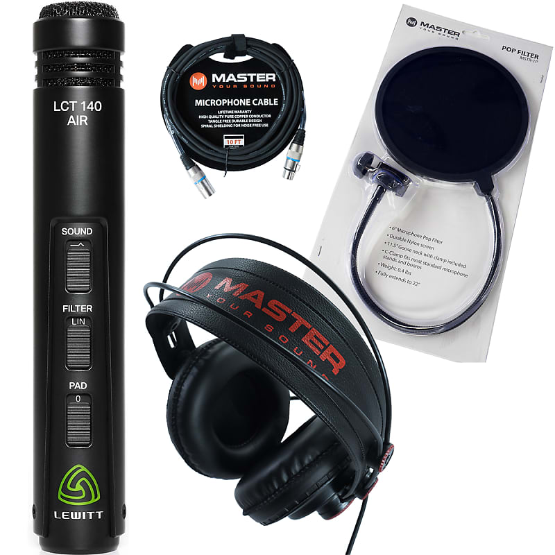 Lewitt Audio LCT 140 AIR Cardioid Condenser Microphone w/ Headphones, Cable & Pop Filter image 1