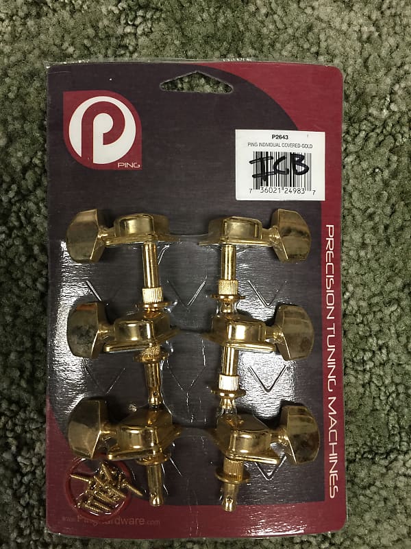 PING 6-inline gold acoustic guitar tuning machine 6 pack - P-2643 image 1