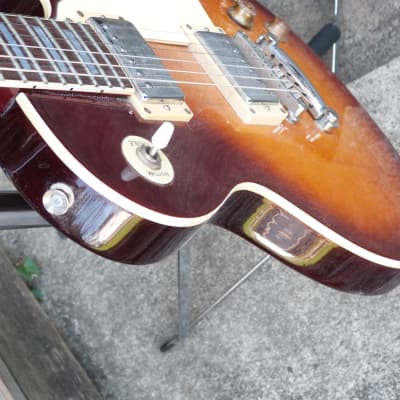 Gamma Single cutaway style guitar Japan 1970's 1970's cherry sunburst image 4