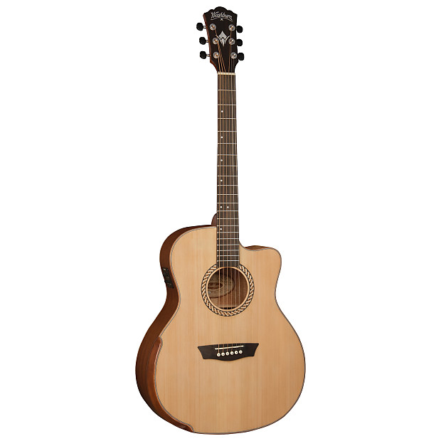 Washburn WCG15CE Comfort Series Select Spruce Top Cutaway Grand Auditorium w/ Barcus Berry Electronics Natural image 1