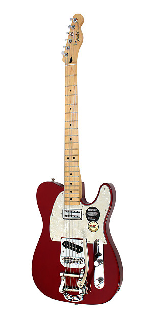 920D Custom Modified TV Jones Classic DiMarzio Twang King Loaded Player Series Telecaster Sonic Red w Maple Fretboard Bigsby B5 Vibrato and Padded Gig Bag Reverb