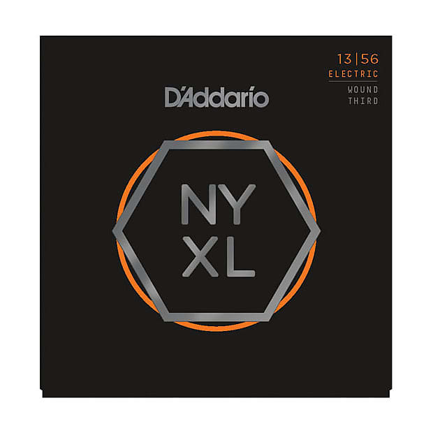 D'Addario NYXL Electric Guitar Strings Medium Wound Third 13-56 image 1