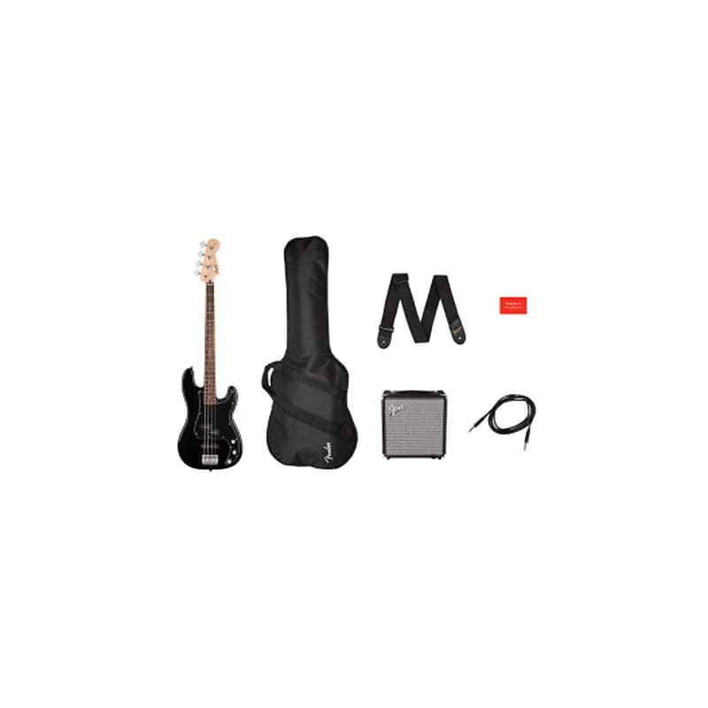 Fender Squier Affinity Series Precision Bass PJ Pack - Black image 1