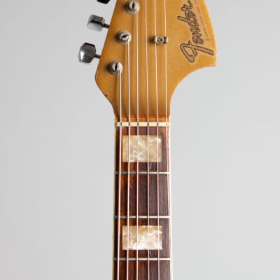 Fender  Jaguar Solid Body Electric Guitar (1966), ser. #183558, original black tolex hard shell case. image 5