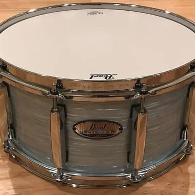 Pearl STS1465S/C414 Session Studio Select 6.5x14" Snare Drum in Ice Blue Oyster *IN STOCK* image 6