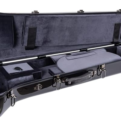 Crossrock King 3B & F-Trigger & Straight Trombone Hard Case with Backpack Straps in Black image 5