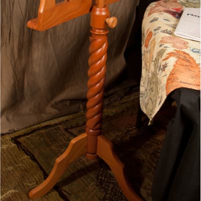 Roosebeck Single Tray Spiral Music Stand - Red Cedar image 5