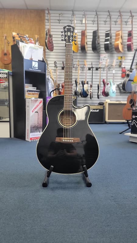 Ibanez Acoustic Electric Guitar - Black | Reverb