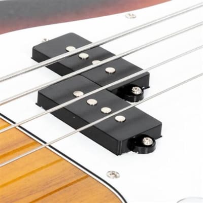 Glarry 4 String Fretless Bass Guitar - Sunburst image 9