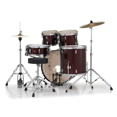 Pearl RS525SC/C 5-Piece Roadshow Complete Drum Set with Cymbals - Red Wine image 3