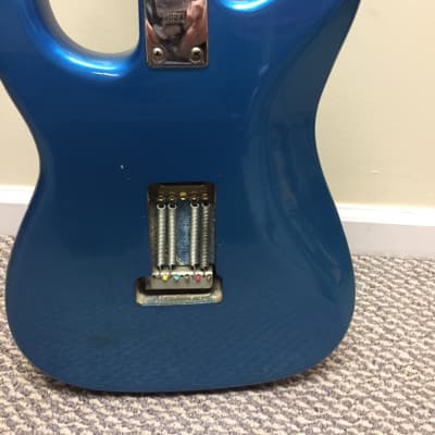 Memphis Stratocaster 1980s Lake Placid Blue sparkle  w/ Maple Fretboard image 3