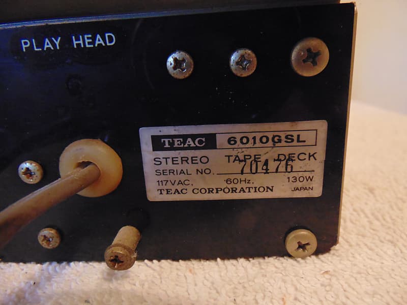 Teac reel to reel tape recorder parts model a 6010 head cover