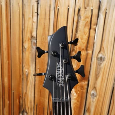 Schecter DIAMOND SERIES Stiletto-5 Stealth Pro - Satin Black Left Handed 5-String Electric Bass Guitar (2023) image 7