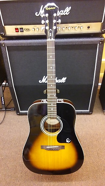Epiphone Pr150vs Acoustic Guitar 2016 Refurbished 2 Color Sunburst W Gig bag
