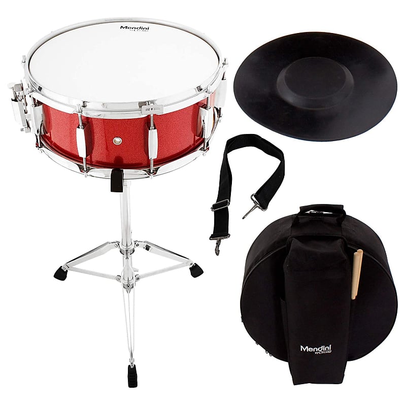 Mendini Student Snare Drum Set Red Reverb