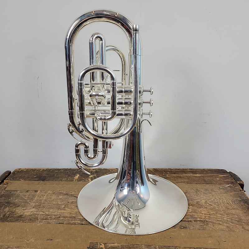 DEG Dynasty Marching Mellophone Silver With Case & Reverb