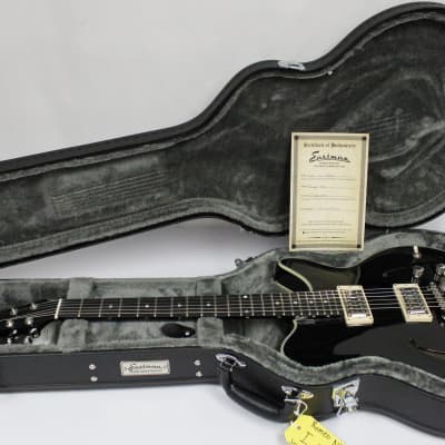 Eastman Romeo NYC Semi-Hollowbody Electric Guitar, Black image 11