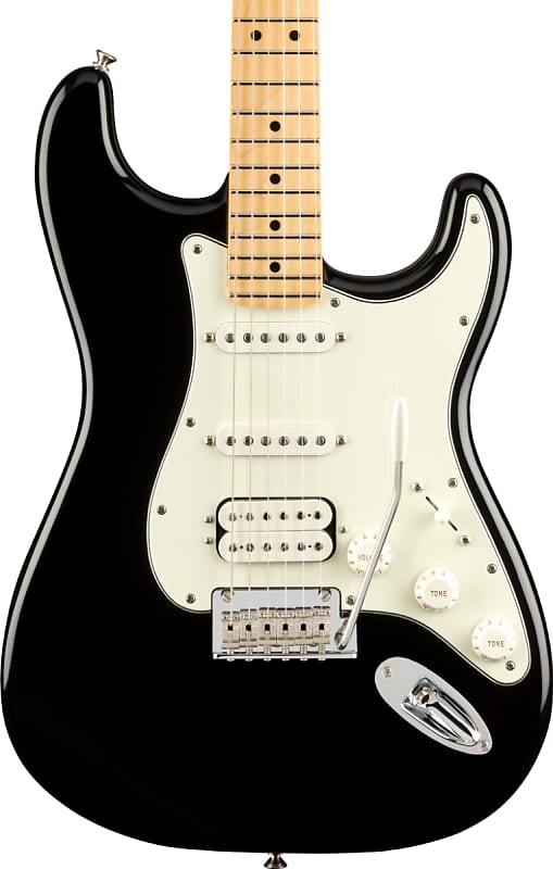 Fender Player Stratocaster HSS Electric Guitar Maple FB, Black image 1
