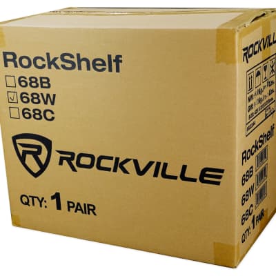 Pair Rockville RockShelf 68W 6.5" Home Bookshelf Speakers+Adjustable Stands image 15