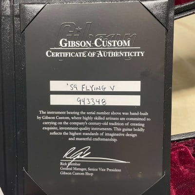 Gibson Custom Shop '59 Flying V Guitar with Case 2015 image 2