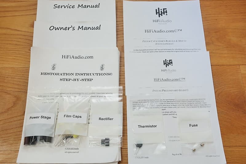 Marantz model 8 restoration kit filter capacitor repair rebuild fix  			