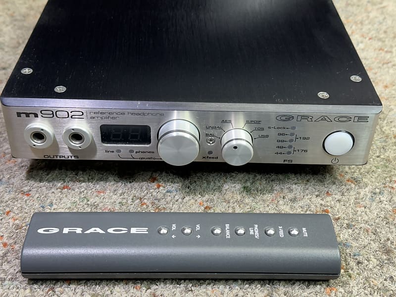 Grace Design DAC Headphone Amplifier M902 with Remote Control 1992 -  Factory Silver & Black